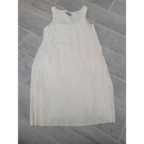 Eileen Fisher Cream Colored Dress Silk Lining‎ Size Petite Small - Picture 1 of 8